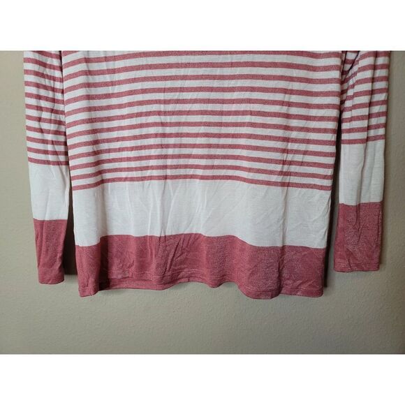 Vince Women's Red Striped Tunic Shirt Size XL t72 - Picture 3 of 6